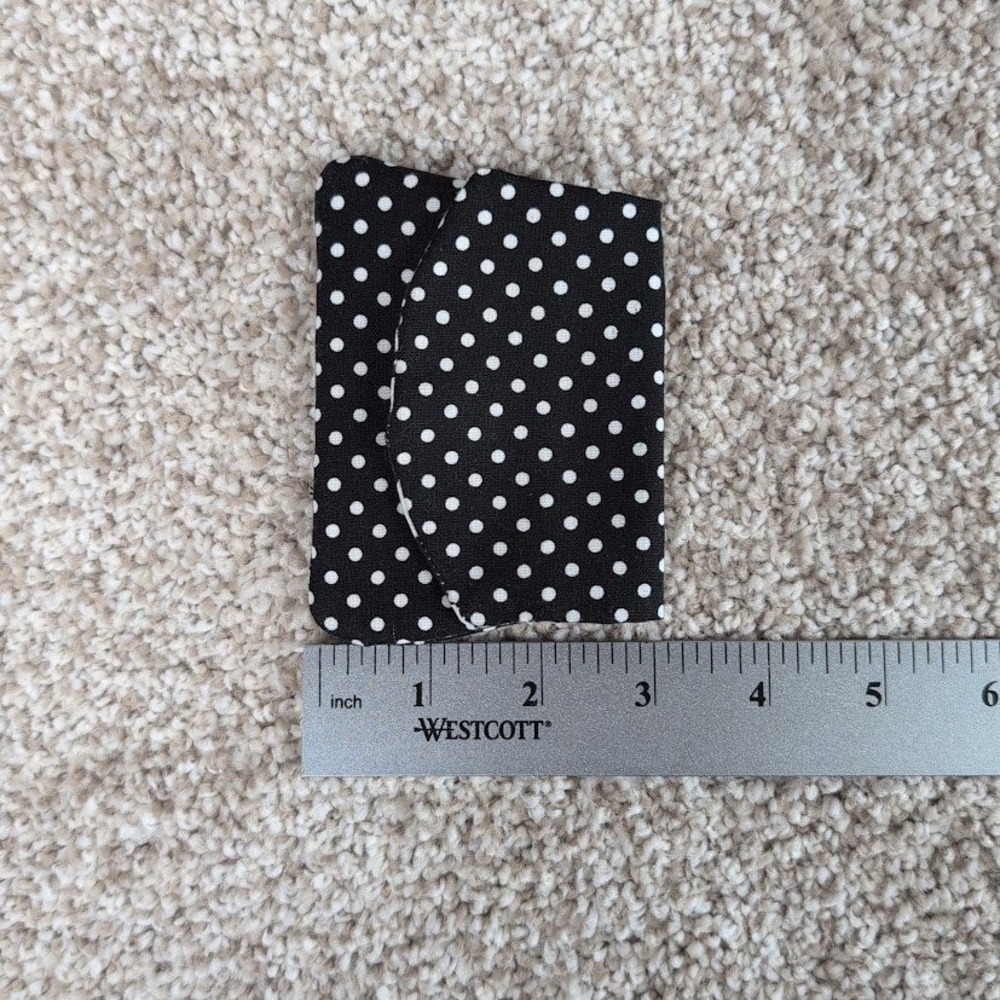 Handmade Pocket Wallet Credit Card Holder Black Polka Dot Mickey Mouse - Picture 6 of 6